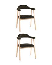 Комплект Stool Group Стул обеденный Shredo темно-зеленый шенилл светлое дерево 2 шт. арт. УТ000042580