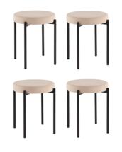 Комплект Stool Group Табурет Бриф Original велюр бежевый 4 шт. арт. УТ000042656