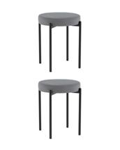 Комплект Stool Group Табурет Бриф Original велюр серый 2 шт. арт. УТ000042653
