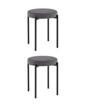 Комплект Stool Group Табурет Бриф Original велюр темно-серый 2 шт. арт. УТ000042729