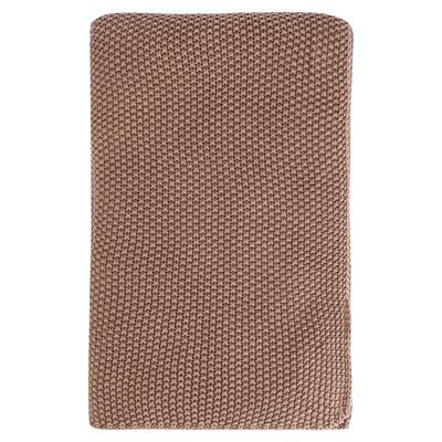 Комплект Tkano Плед из стираного хлопка цвета мокко из коллекции essential, 130x180 см арт. TK25-TH0007