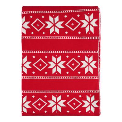 Комплект Tkano Плед из хлопка с новогодним рисунком frostwork из коллекции new year essential, 130x180 см арт. TK25-TH0006