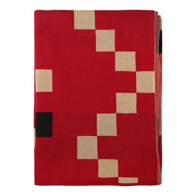 Комплект Tkano Плед из хлопка по мотивам башкирских орнаментов из коллекции cultural heritage, 130х180 см арт. TK23-TH0010