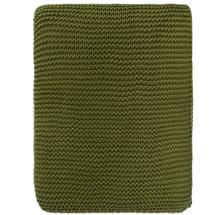 Комплект Tkano Плед из хлопка жемчужной вязки оливкового цвета из коллекции essential, 130х180 см арт. TK22-TH0009