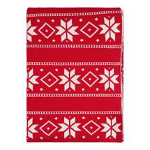 Комплект Tkano Плед из хлопка с новогодним рисунком frostwork из коллекции new year essential, 130x180 см арт. TK25-TH0006