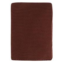 Комплект Tkano Плед из хлопка жемчужной вязки коричневого цвета из коллекции essential, 130х180 см арт. TK25-TH0008