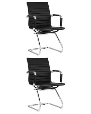 Комплект TopChairs Кресло для посетителей TopChairs Visit черное 2 шт. арт. УТ000041026