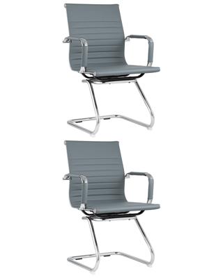 Комплект TopChairs Кресло для посетителей TopChairs Visit серое 2 шт. арт. УТ000041025