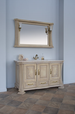 Композиция Аллигатор Мебель Classic ALC 125А (цвет 1015) зеркало в раме