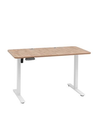 Компьютерный стол Stool Group Стол с регулировкой высоты, 1 мотор, память 3 уровня высоты,белый, 120*60 см, светлое дерево арт. УТ000042257