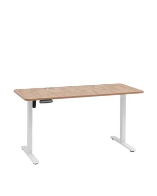 Компьютерный стол Stool Group Стол с регулировкой высоты, 1 мотор, память 3 уровня высоты,белый, 140*60 см, светлое дерево арт. УТ000042258