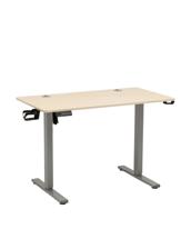 Компьютерный стол Stool Group Стол с регулировкой высоты 1 мотор память 3 уровня высоты серый, столешница 110х60 см светлое дерево арт. УТ000042295