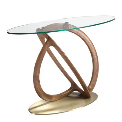 Консоль Angel Cerda Консоль 3246/CON16171 из закаленного стекла и ореха арт. 173662