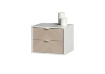 Консоль Ellipsefurniture Тумба прикроватная Fjord 2 ящика подвесная (белый) арт. FJ010101290101