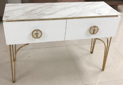 Консоль Garda Decor GD-CST20207 Консоль Plisse белая/золото 120*40*80см арт. GD-CST20207