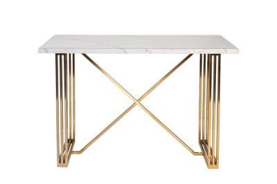 Консоль Garda Decor 30F-14790 Стол-консоль белый / браш.золото 140*75*91,5см арт. 30F-14790