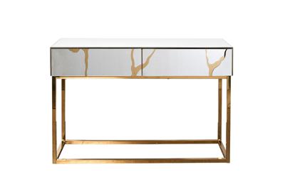 Консоль Garda Decor KFG197 Консоль зеркальная c золотым декором 120*42*79см арт. KFG197