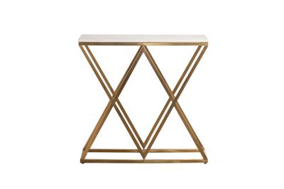 Консоль Garda Decor 47ED-CST026/80GOLD Консоль Бьянко Намибия (Bianco Namibia) бел.мр/мат.зол80*30*78 арт. 47ED-CST026/80GOLD