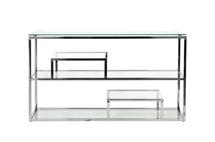 Консоль Garda Decor GY-CST8005 Консоль прозрачное стекло/хром 140*38*79см арт. GY-CST8005