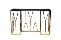 Консоль Garda Decor 13RXC3102-GOLD Консоль стекло черн./золото 120*40*78см арт. 13RXC3102-GOLD