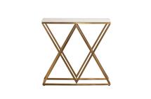 Консоль Garda Decor 47ED-CST026/80GOLD Консоль Bianco Namibia бел.мр/мат.зол80*30*78 арт. 47ED-CST026/80GOLD