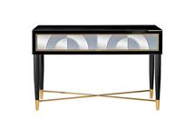 Консоль Garda Decor KFG122 Консоль 2 ящика зеркало двухцветное 120*42*75см арт. KFG122