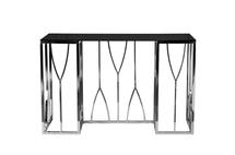 Консоль Garda Decor 13RXC3102-SILVER Консоль стекло черн./серебро 120*40*78см арт. 13RXC3102-SILVER