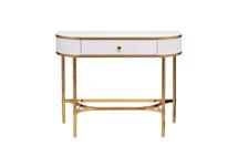 Консоль Garda Decor KFG166 Консоль с 1 ящиком белая/металл золото 100*40*78см арт. KFG166