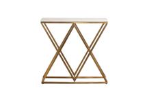 Консоль Garda Decor 47ED-CST026/80GOLD Консоль Бьянко Намибия (Bianco Namibia) бел.мр/мат.зол80*30*78 арт. 47ED-CST026/80GOLD