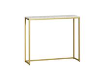 Консоль LoftyHome Стол консольный Мальборк Мрамор Сноу с золотым основанием лофт арт. 1627984