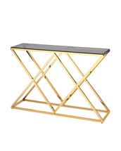 Консоль Stool Group Консоль ИНСИГНИЯ 115*30 золото стекло smoke арт. УТ000001500