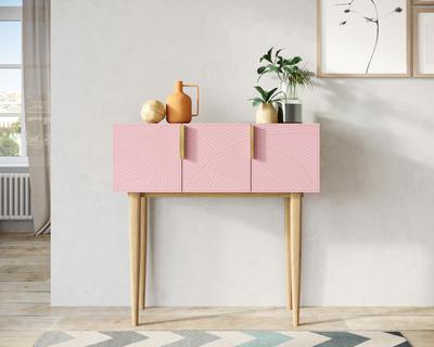 Консоль Этажерка Консоль с тремя дверками "Line" LN15/GR1/pink арт. LN15/GR1/pink