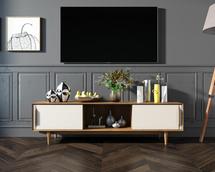 Консоль Этажерка Консоль в Скандинавском стиле под TV "Bruni white" арт BR-22WH арт. BR-22WH