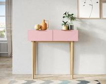 Консоль Этажерка Консоль с двумя ящиками "Line" LN16/GR1/pink арт. LN16/GR1/pink