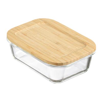 Контейнер ЯЯЯ Контейнер для запекания и хранения eco store с крышкой из бамбука, 370 мл арт. LBA370RC