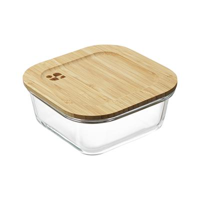 Контейнер ЯЯЯ Контейнер для запекания и хранения eco store с крышкой из бамбука, 520 мл арт. LBA520SQ