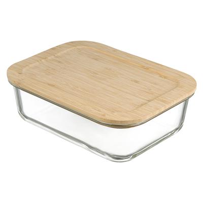 Контейнер ЯЯЯ Контейнер для запекания и хранения eco store с крышкой из бамбука, 1520 мл арт. LB1520RC
