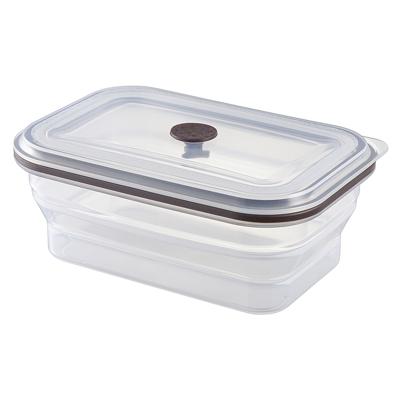 Контейнер ЯЯЯ Контейнер для переноски и хранения силиконовый прямоугольный складной silikobox, 900 мл, темно-сливовый арт. SS-LB-SCN-BL900