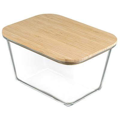 Контейнер ЯЯЯ Контейнер для запекания и хранения прямоугольный eco store с крышкой из бамбука, 2,5 л арт. SFE-SS-CN-GLS-BM-2.5