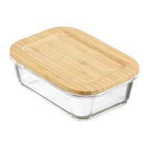 Контейнер ЯЯЯ Контейнер для запекания и хранения eco store с крышкой из бамбука, 370 мл арт. LBA370RC