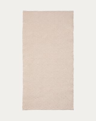 Ковер La Forma (ех Julia Grup) Ковер Mascarell из хлопка и полиэстера белого цвета 70 x 140 см арт. 261949