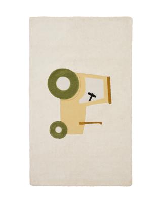 Ковер La Forma (ех Julia Grup) Ковер Pecky бежевый 100% хлопок с рисунком трактора 90 x 150 см арт. 210436