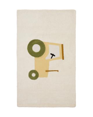Ковер La Forma (ех Julia Grup) Ковер Pecky бежевый 100% хлопок с рисунком трактора 90 x 150 см арт. 210436