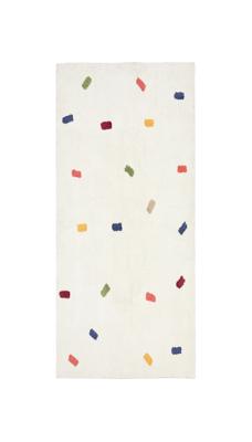 Ковер La Forma (ех Julia Grup) Ковер Epifania белый хлопок с разноцветными точками 90 x 150 см арт. 422659