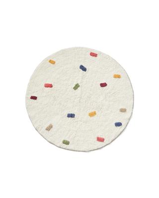 Ковер La Forma (ех Julia Grup) Круглый ковер Epifania из белого хлопка с разноцветными точками, Ø 100 см арт. 437108