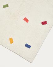 Ковер La Forma (ех Julia Grup) Ковер Epifania 100% белый хлопок с разноцветными точками 150 x 200 см арт. 425467