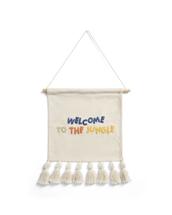 Ковер La Forma (ех Julia Grup) Настенный гобелен из хлопка Tandani бежевого цвета с разноцветными буквами и бахромой, 40 x 50 см арт. 434781