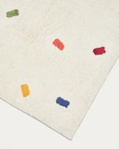 Ковер La Forma (ех Julia Grup) Ковер Epifania 100% белый хлопок с разноцветными точками 150 x 200 см арт. 425467