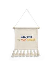 Ковер La Forma (ех Julia Grup) Настенный гобелен из хлопка Tandani бежевого цвета с разноцветными буквами и бахромой, 40 x 50 см арт. 434781