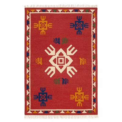 Ковер Tkano Ковер из шерсти по мотивам чувашских орнаментов из коллекции cultural heritage, 200х300 см арт. TK24-DR0016